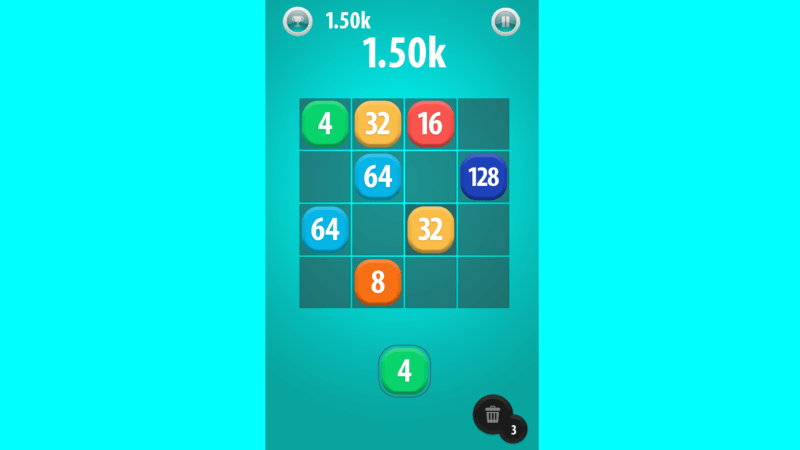 パズルゲーム - 2048ドラッグ